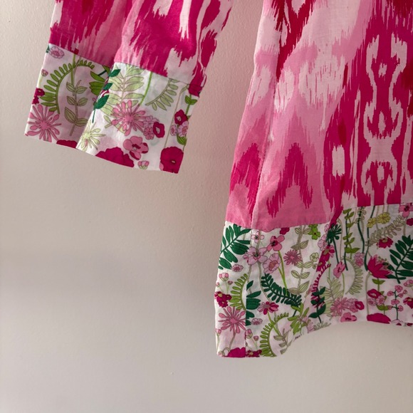 Oscar de la Renta Kids Pink Ikat Floral Garden Print Tunic Dress 8Y Portugal - Picture 8 of 10
